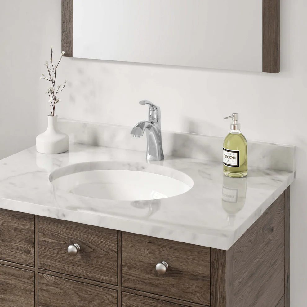 Bulk-Packed 20-1/2" ADA-Depth Oval Porcelain Top Mount Bathroom Sink in White, ADA-VCS-2017-O-T - Image 5